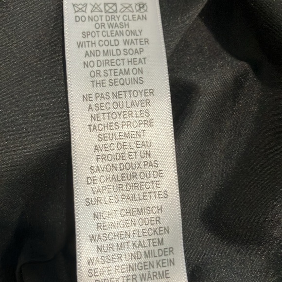 Evening dress by Aidan Size 8.Black chiffon top and sequin skirt - Picture 4 of 5